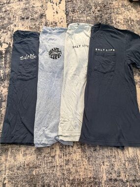Bundle of 4 Men's Salt Life t-shirts Blue Size Medium M Tee